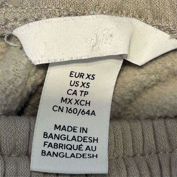 H&M Women's XS Beige Jogger Pants Tapered Casual Elastic Waist - Picture 9 of 12